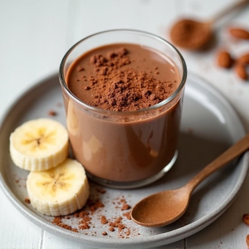 Silky Chocolate Protein Pudding with Almond Butter