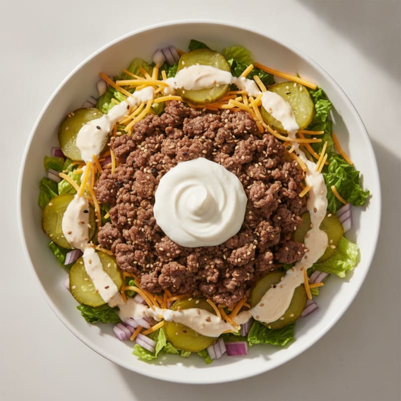 Big Mac Inspired Protein Bowl