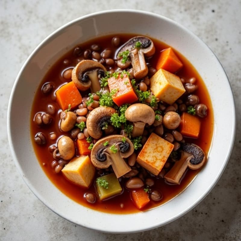 Hearty Mushroom and Vegetable Red Wine Stew