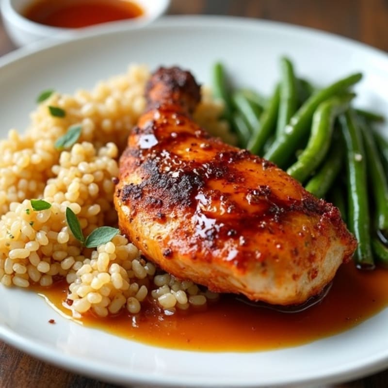 Crispy Pan-Seared Chicken with Sweet Ginger-Soy Glaze