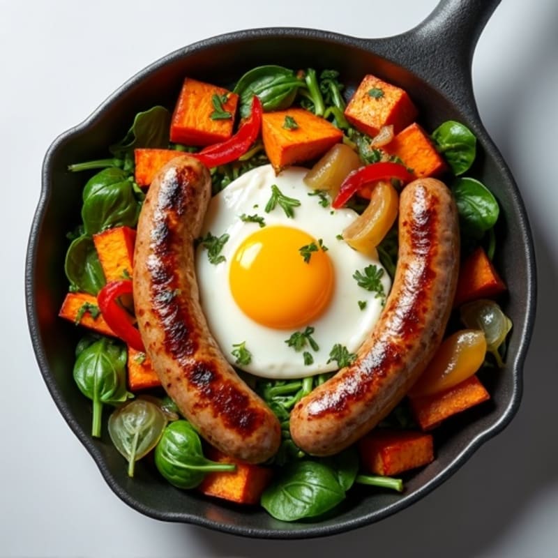 Herb-Roasted Sausage and Sweet Potato Skillet