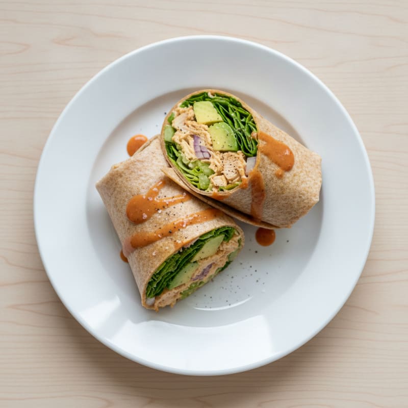 Buffalo Ranch Chicken Salad Wrap