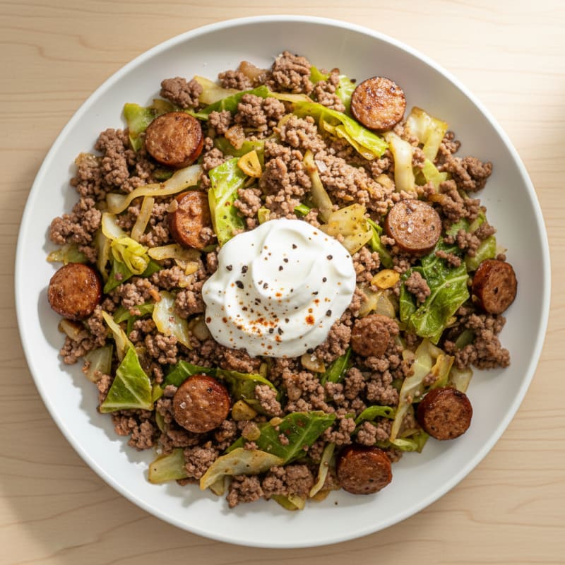 Ground Beef and Cabbage Skillet