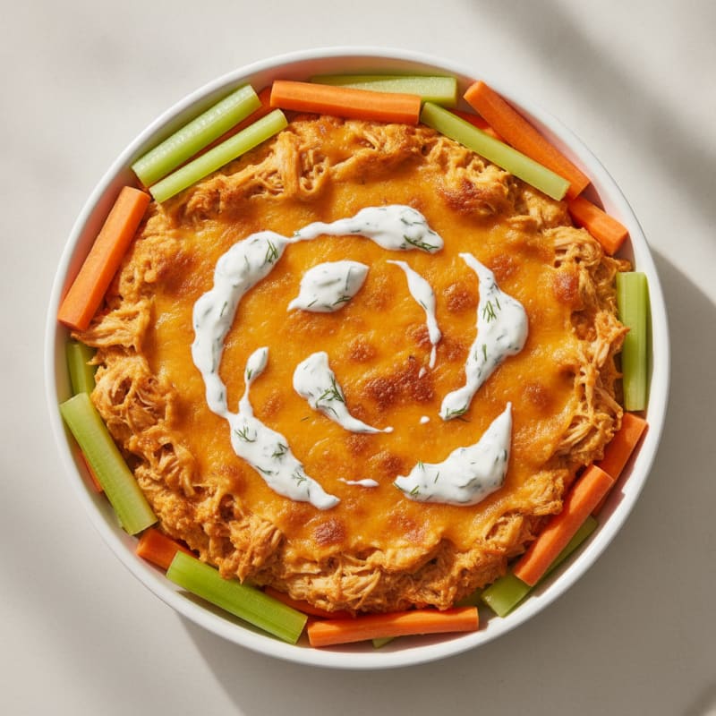 Buffalo Chicken Dip with Creamy Ranch
