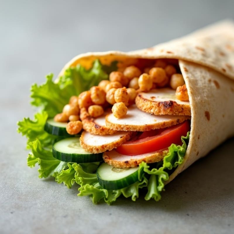 Crispy Turkey Ranch Wrap with Fresh Veggies