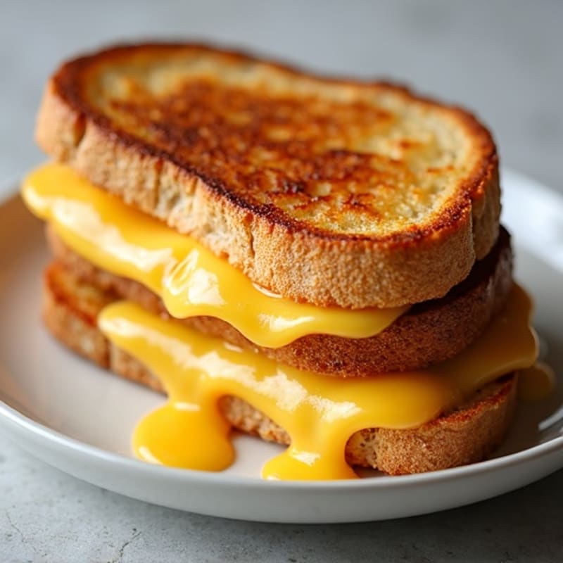 Crispy Sourdough Triple Cheese Melt