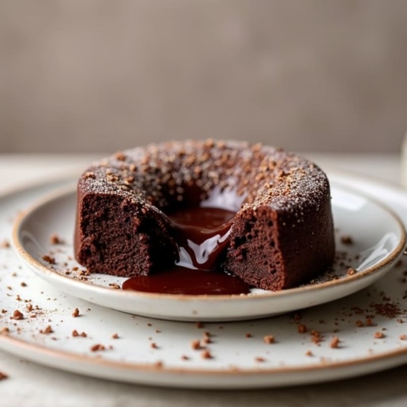 Molten Dark Chocolate Protein Cake