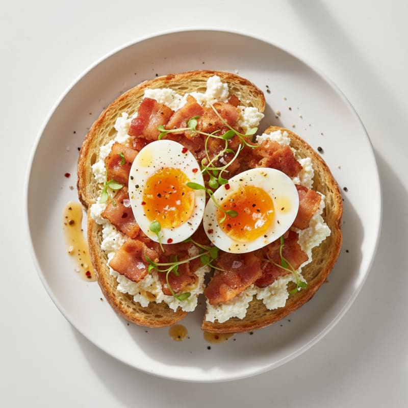 Crispy Bacon and Egg Cottage Toast