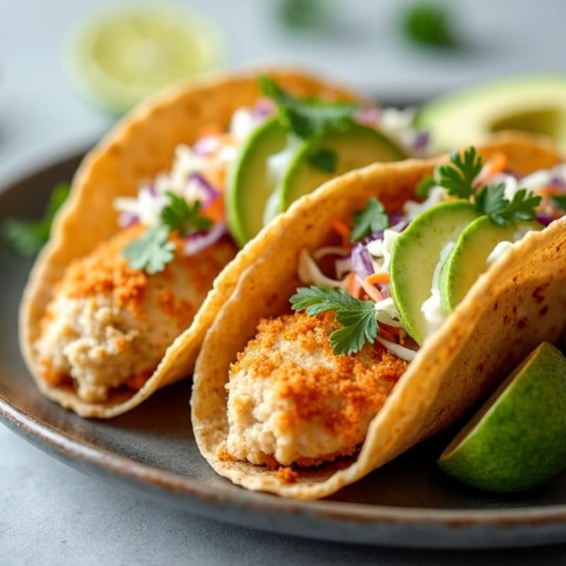 Crispy Chicken Tacos with Fresh Slaw