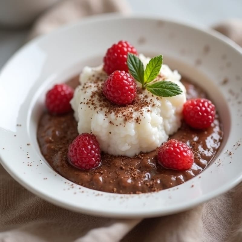 High-Protein Chocolate Rice Pudding