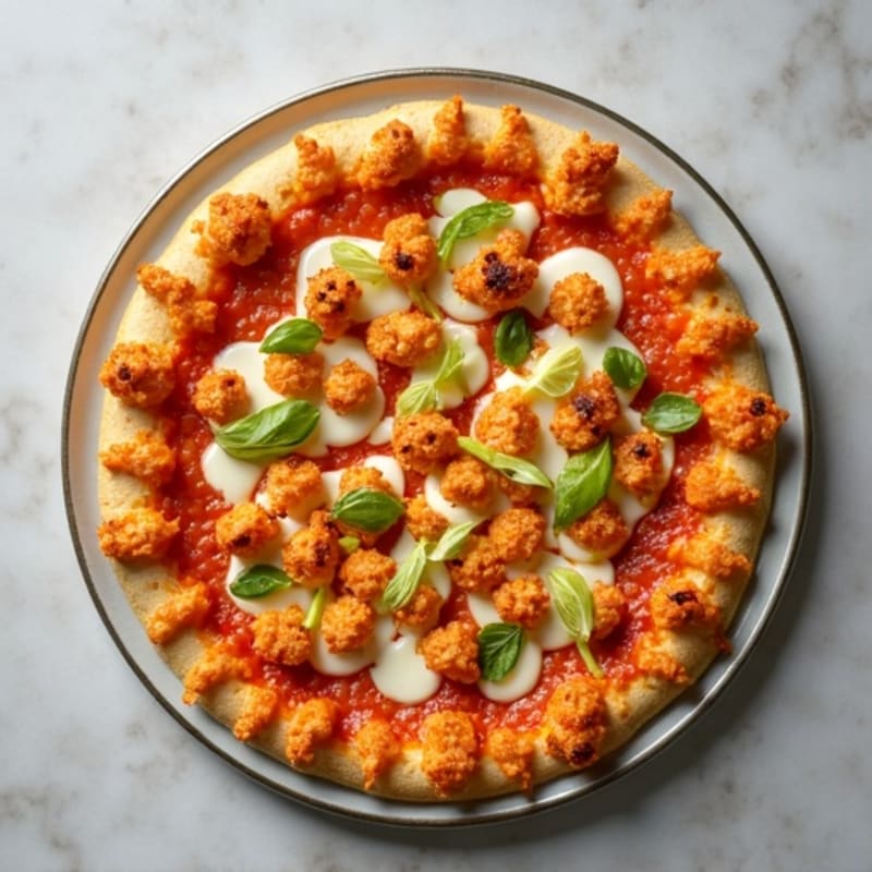 Crispy Buffalo Chicken Cauliflower Crust Pizza