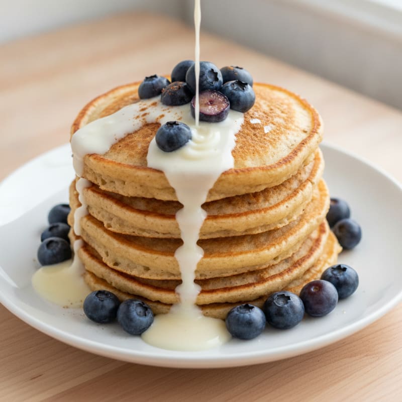 Cottage Cheese Oat Flour Pancakes