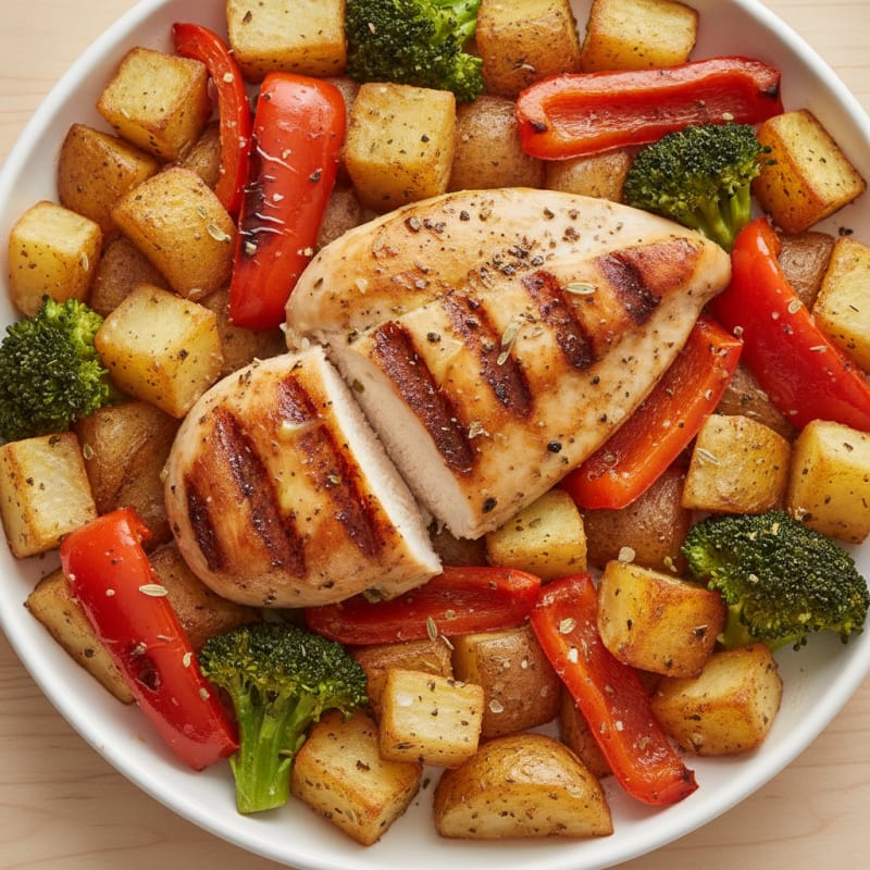 Grilled Chicken with Roasted Vegetables