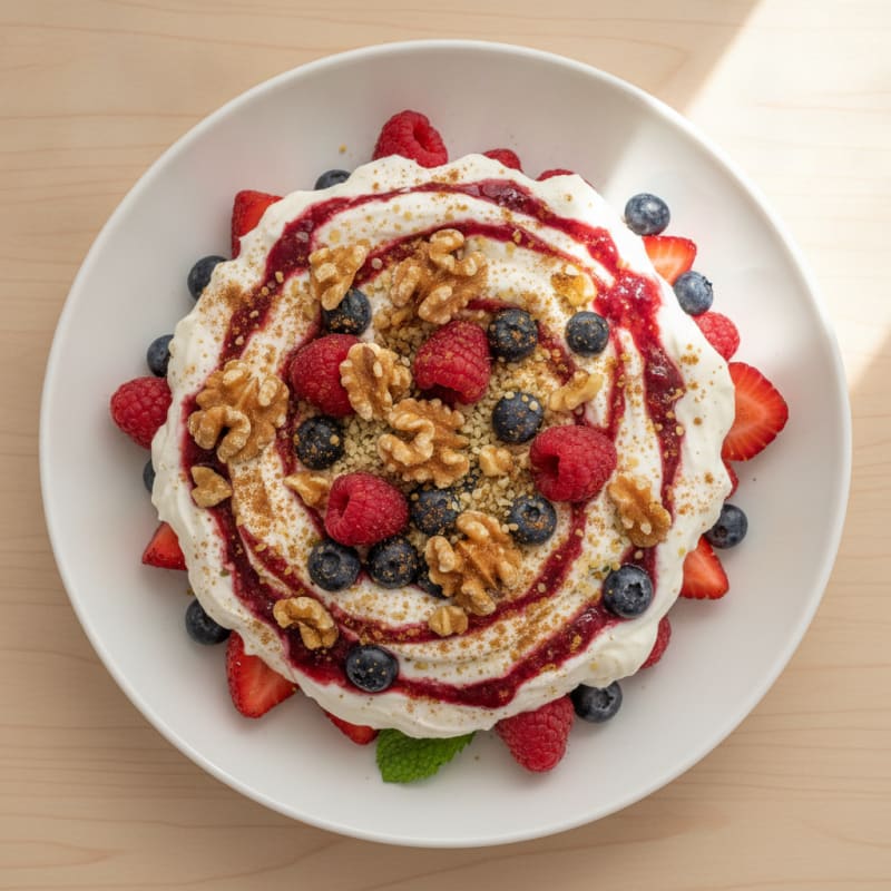 Greek Yogurt Protein Parfait with Mixed Berries