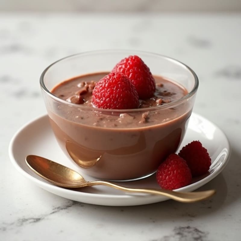 Silky Chocolate Protein Pudding with Greek Yogurt