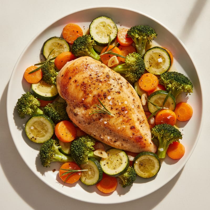 Garlic Herb Roasted Chicken with Vegetables
