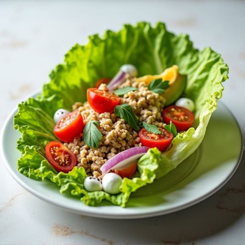Creamy Avocado Turkey Lettuce Wrap