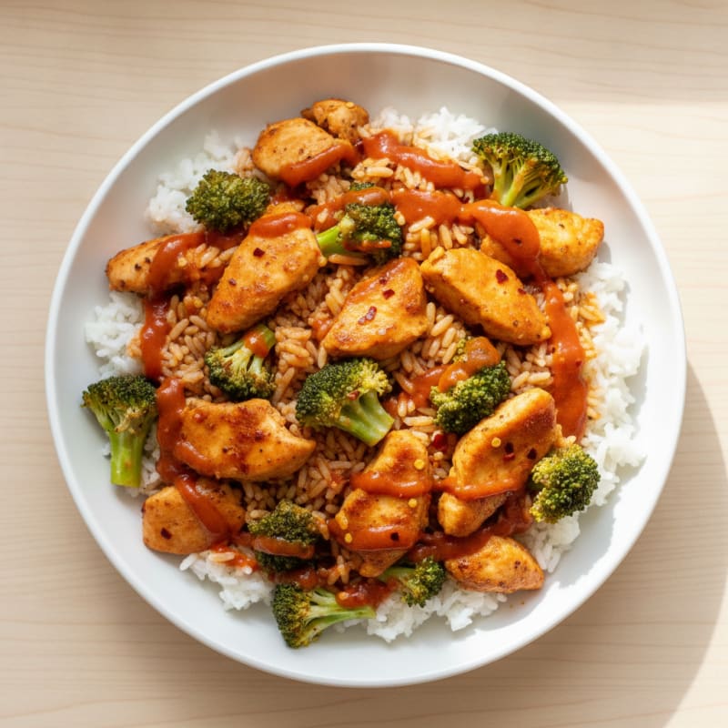 Spicy Chicken and Rice Power Bowl
