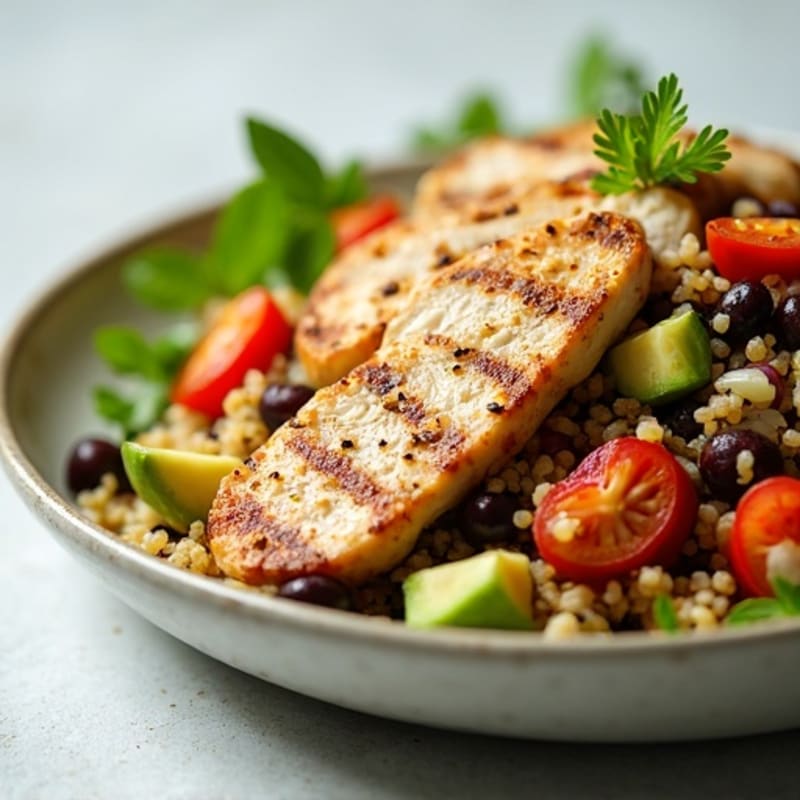 Fresh Quinoa and Black Bean Salad with Zesty Lime Dressing