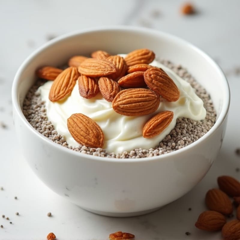 Greek Yogurt with Chia Seeds and Toasted Almonds