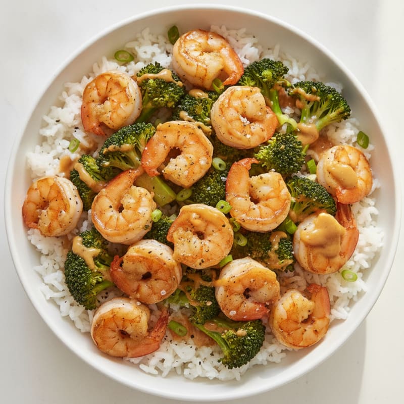 Garlic Shrimp and Broccoli Rice Bowl
