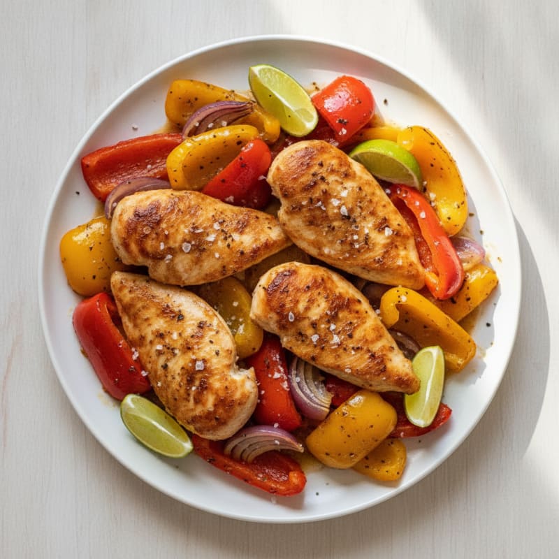 Sheet Pan Chicken and Bell Peppers