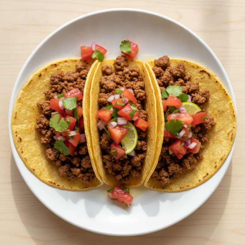 Ground Beef Tacos with Fresh Salsa