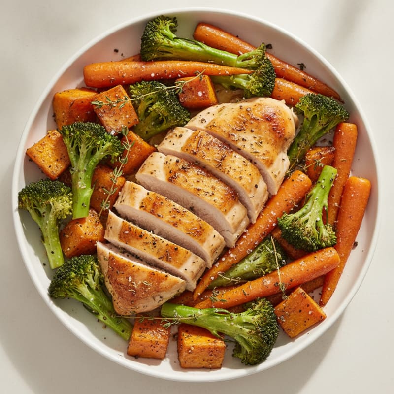 Herb-Roasted Chicken with Roasted Vegetables