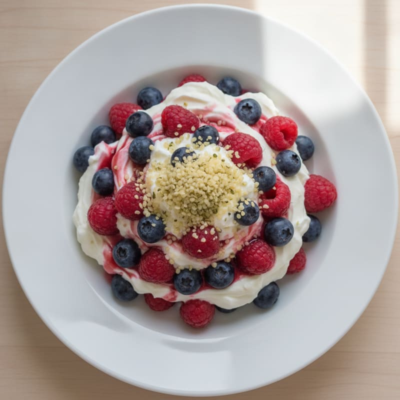 Greek Yogurt Protein Parfait with Mixed Berries