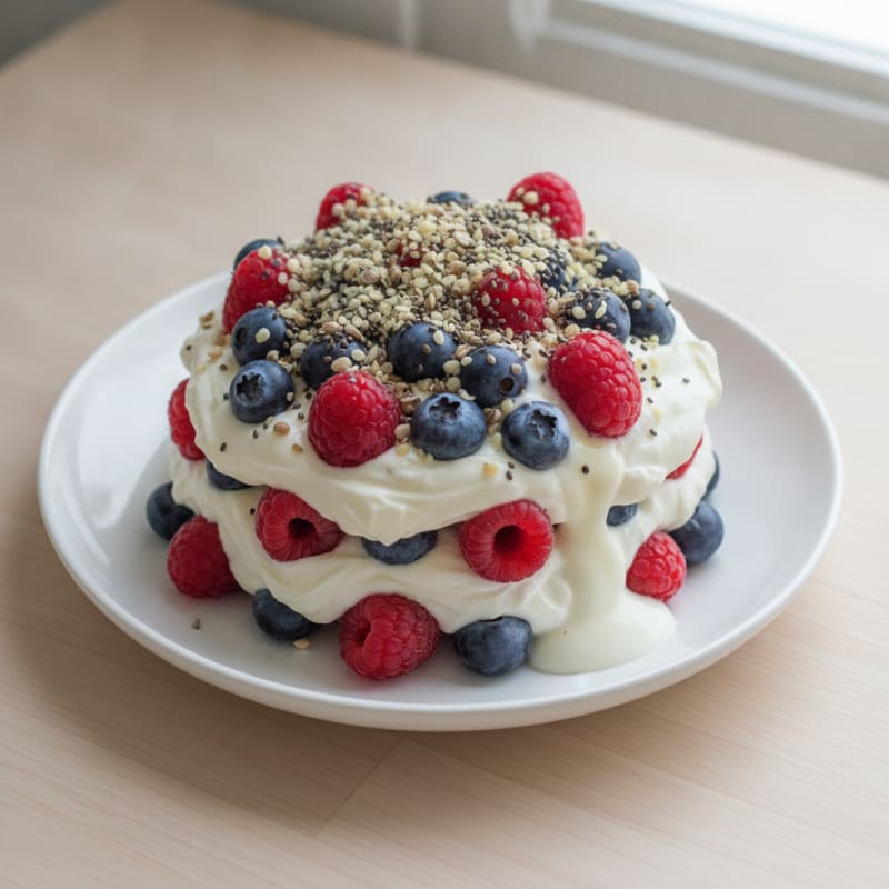 Silky Greek Yogurt Protein Parfait with Berries