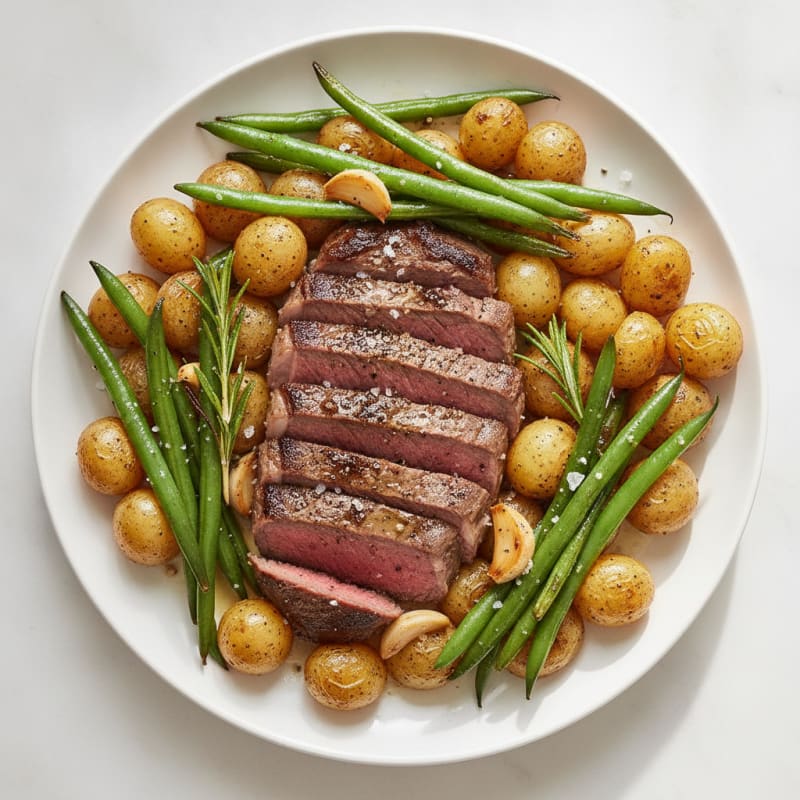 Garlic Herb Roasted Steak and Potatoes