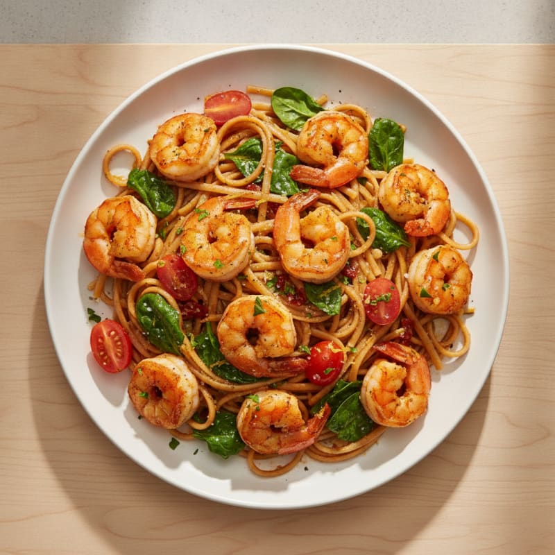Spicy Calabrian Chili Shrimp Linguine