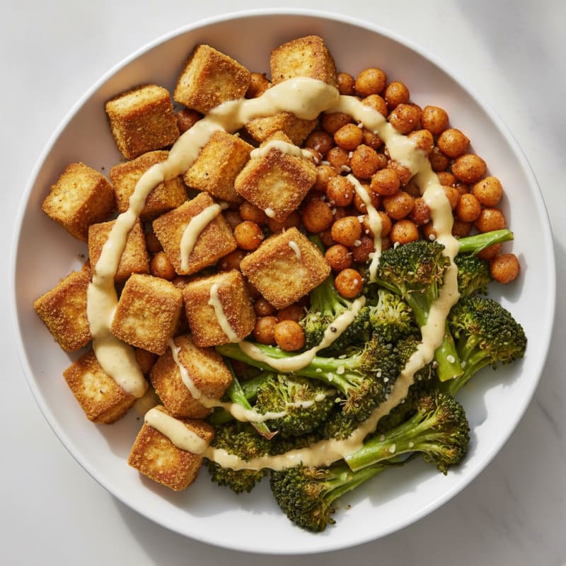 Roasted Vegetable and Chickpea Buddha Bowl