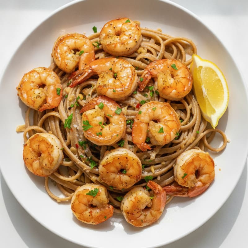 Garlic Butter Shrimp Scampi with Linguine