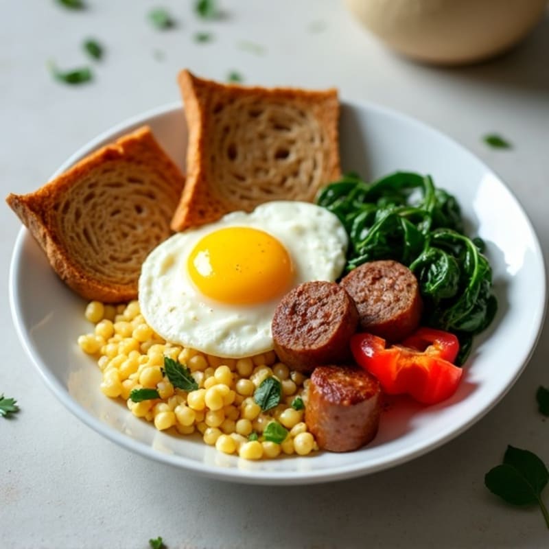 Protein-Packed Spinach and Egg White Scramble Bowl