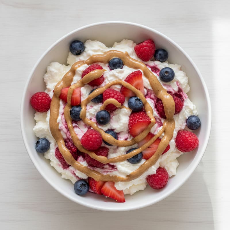 Creamy Greek Yogurt Protein Mousse with Berries