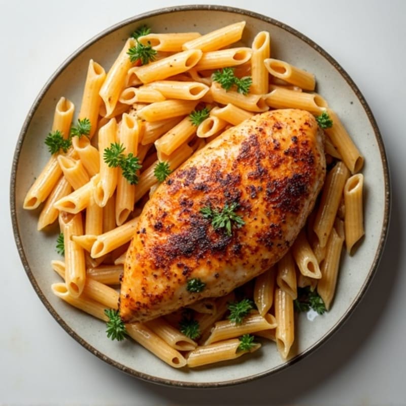 Spicy Cajun Chicken with Creamy Whole Wheat Pasta
