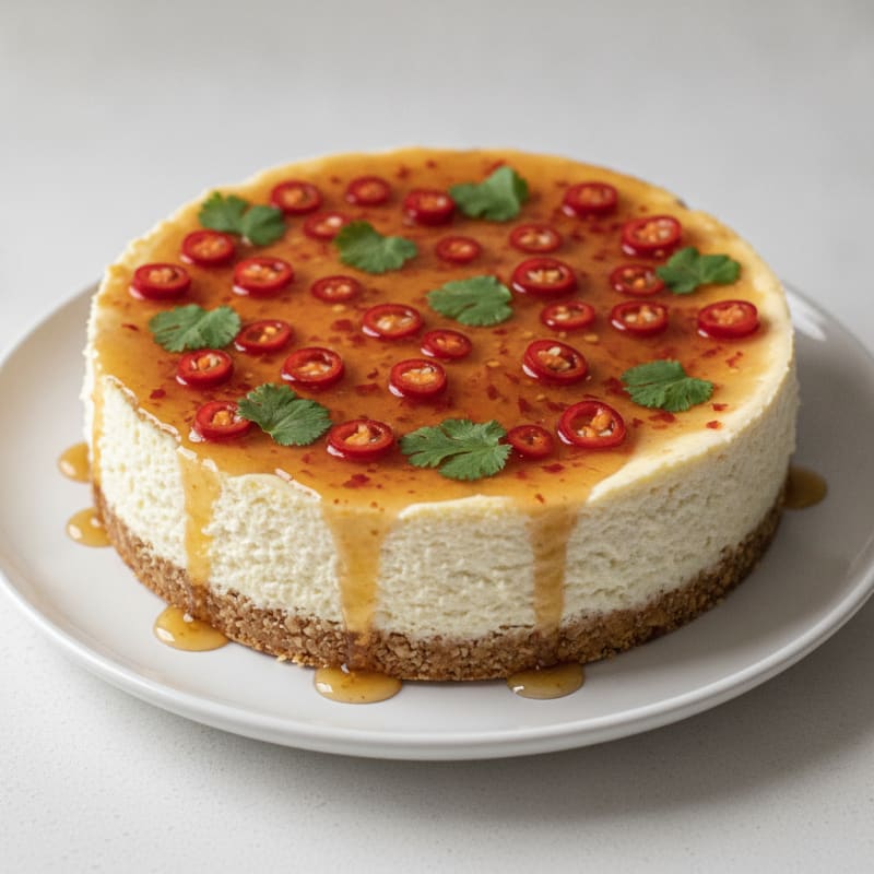 Protein Cheesecake with Chopped Chillies