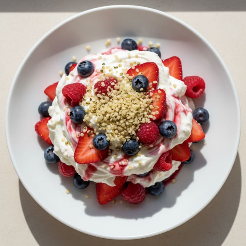 Greek Yogurt Protein Parfait with Mixed Berries