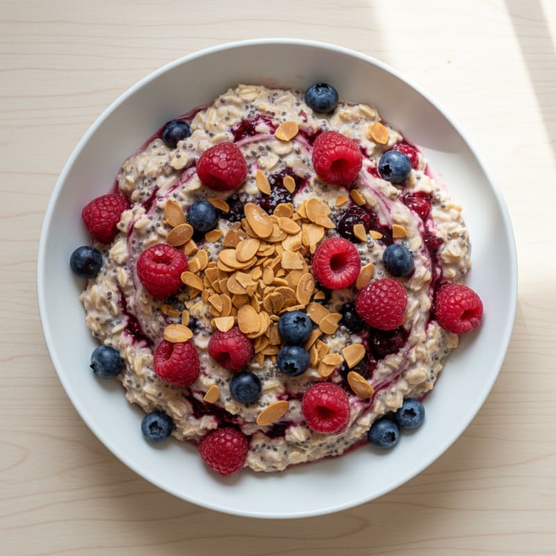 Berry Almond Overnight Oats