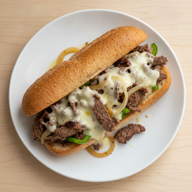 Classic Philly Cheesesteak Sandwich