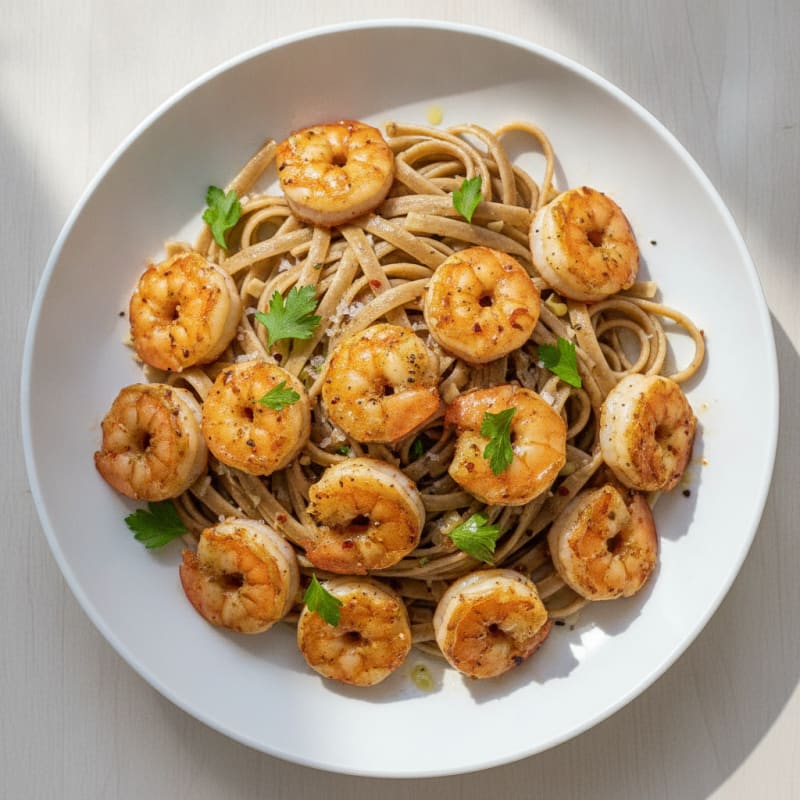 Garlic Butter Shrimp Scampi with Linguine
