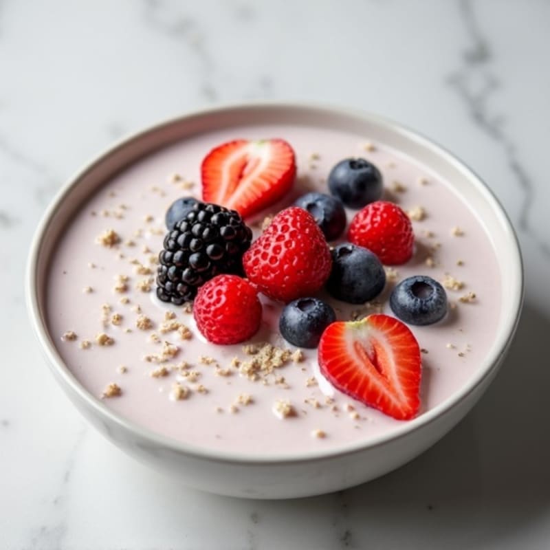 Silky Greek Yogurt Protein Pudding with Berries