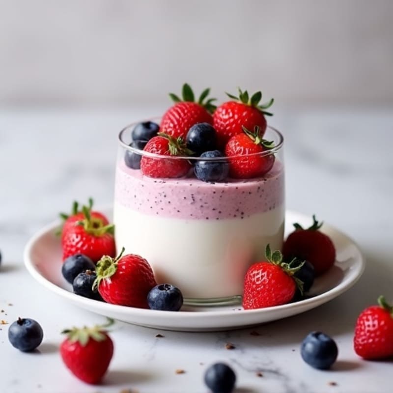 Silky Greek Yogurt Protein Mousse with Fresh Berries