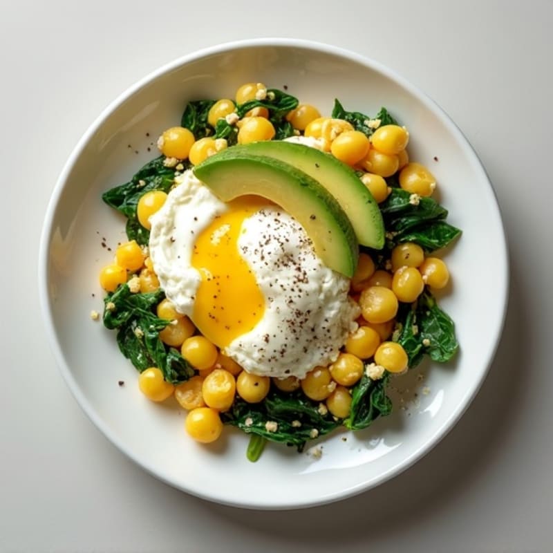 Scrambled Egg Whites with Spinach and Cottage Cheese