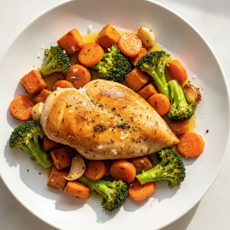 Herb-Roasted Chicken with Roasted Vegetables