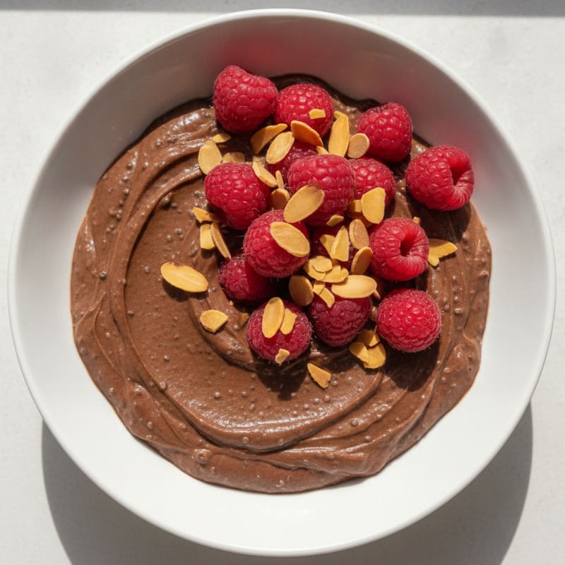 Silky Chocolate Protein Pudding with Chia Seeds