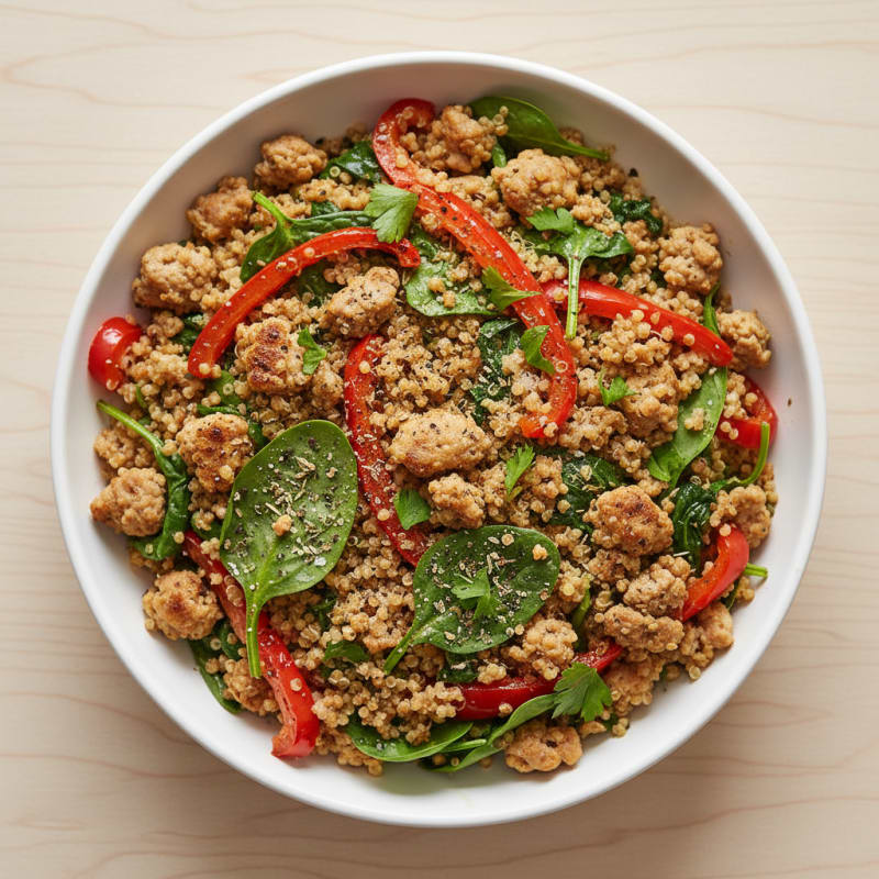 Tender Herb-Spiced Turkey and Quinoa Bowl