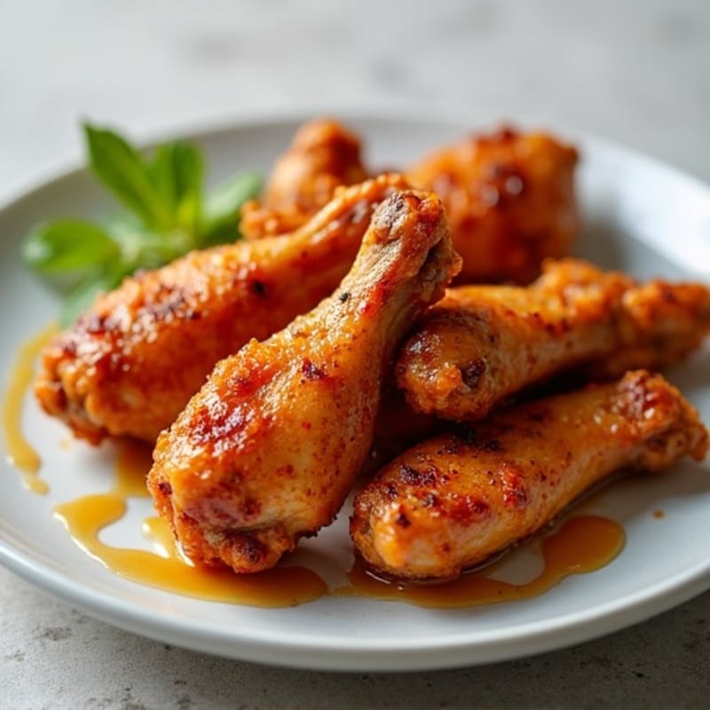 Crispy Baked Chicken Wings with Sweet Honey Glaze