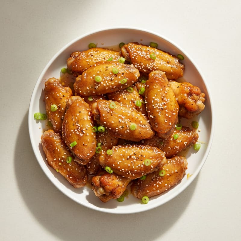 Crispy Honey-Garlic Chicken Wings